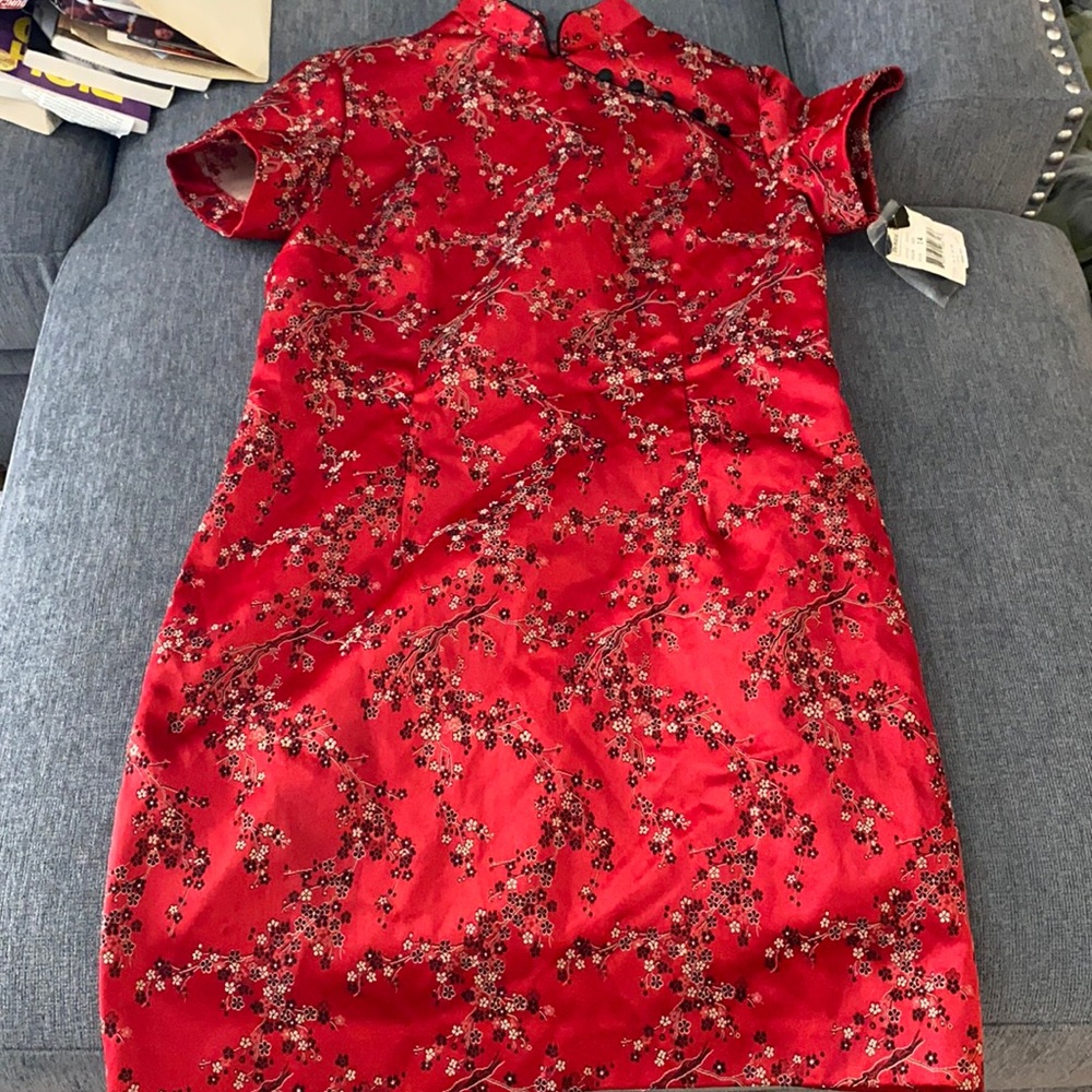 Oriental red dress